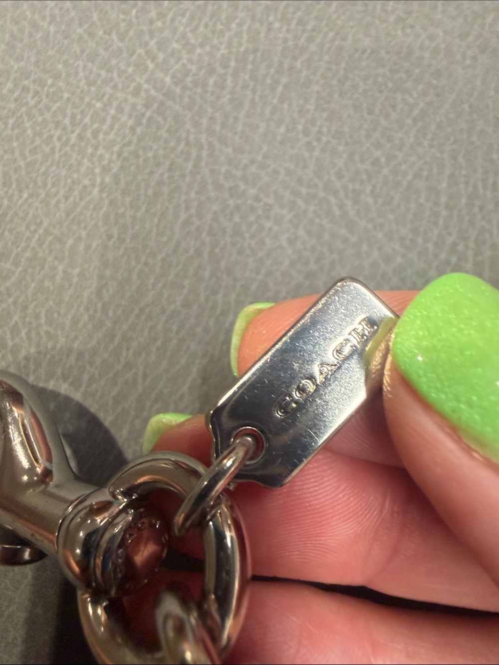 Coach Silver Cherry keychain/bag charm with Black Crystal Accents - Designer - Picture 6 of 6